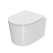 Унитаз подвесной&nbsp;&nbsp;Point Веста безободковый, белый, сиденье дюропласт. микролифт